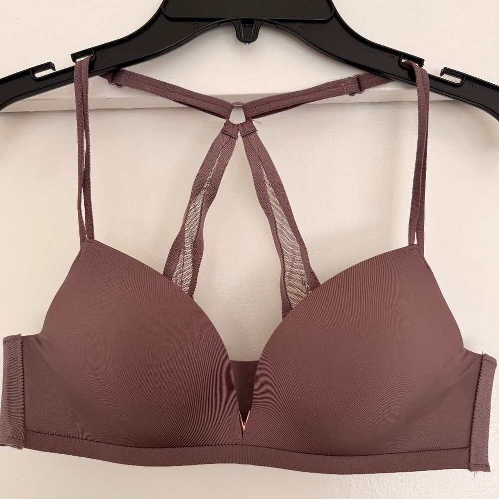 Victoria's Secret racerback bra in dark mauve
